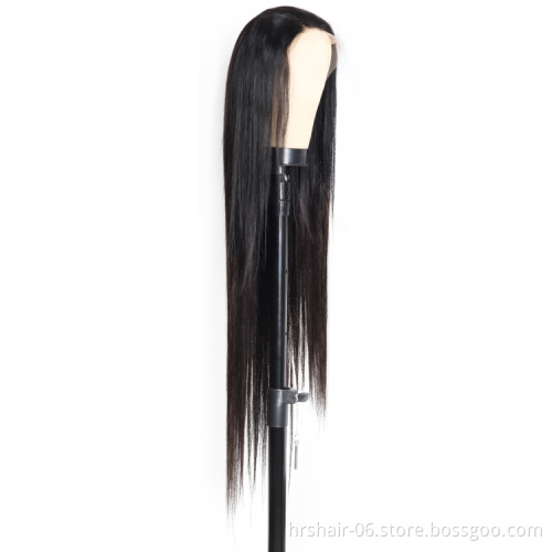Wholesale Silky 100% Unprocessed Brazilian Human Hair Lace Wig 4*4 Transparent Frontal Closure Lace Front 40 inch wig